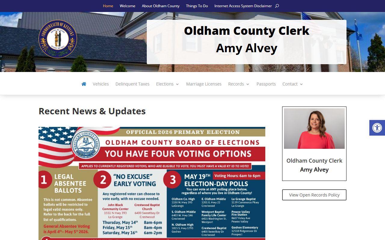 Oldham County court records and County Clerk records