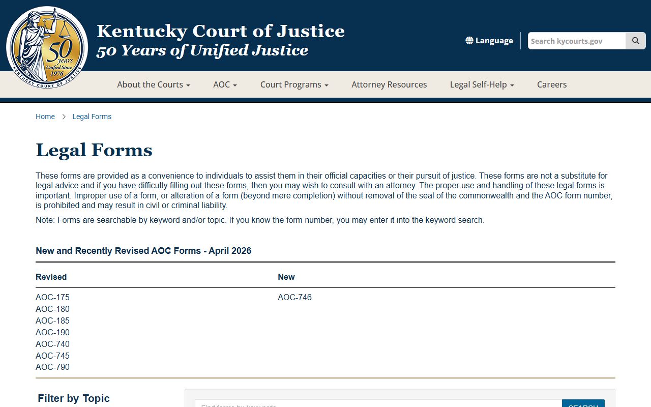 Oldham County probate records Kentucky legal forms